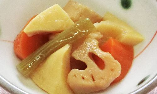 たけのこと根菜の炊き合わせ